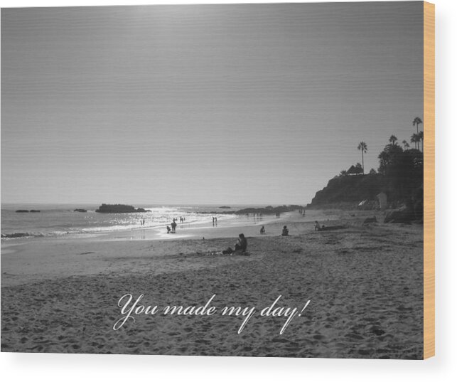 Greeting Card Wood Print featuring the photograph You Made My Day by Connie Fox