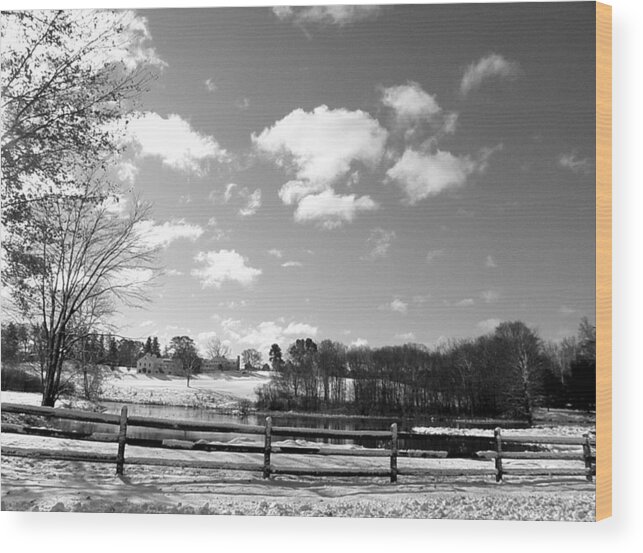 Country Wood Print featuring the photograph A Country Landscape by Kim Galluzzo