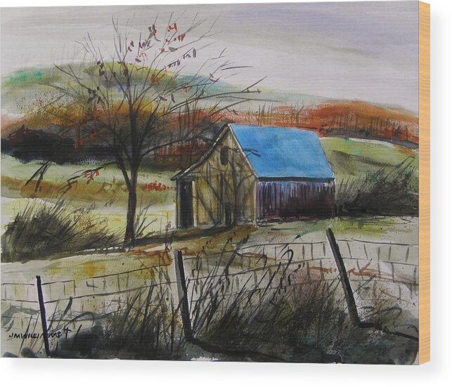 Autumn Wood Print featuring the painting Autumn Light by John Williams by John Williams