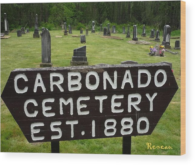 Cemeteries Wood Print featuring the photograph Carbonado Cemetery 1880 by A L Sadie Reneau