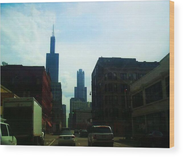 Chicago Wood Print featuring the photograph Chicago Flow by Samantha Lusby
