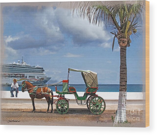 Cruise Wood Print featuring the photograph Waiting for Customers by Joan Minchak