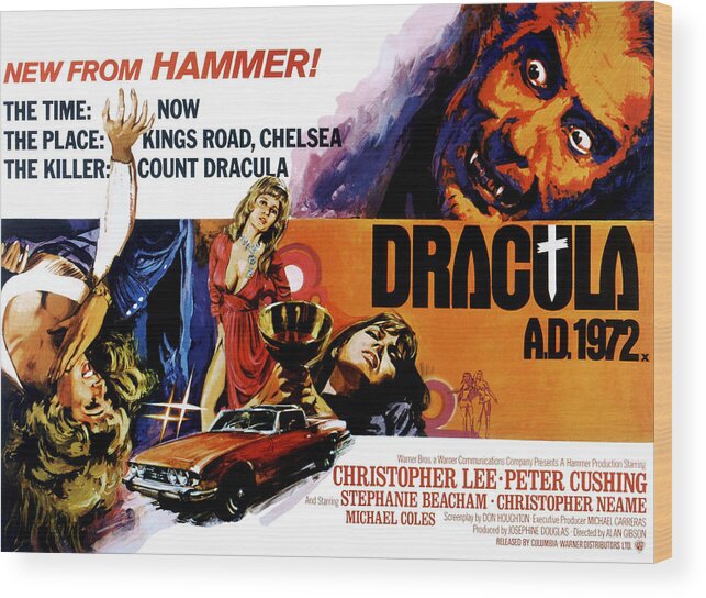 1970s Movies Wood Print featuring the photograph Dracula A.d. 1972, Stephanie Beacham by Everett
