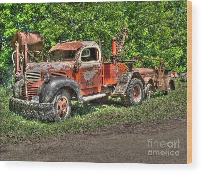 Tow Wood Print featuring the photograph In Tow by Jimmy Ostgard