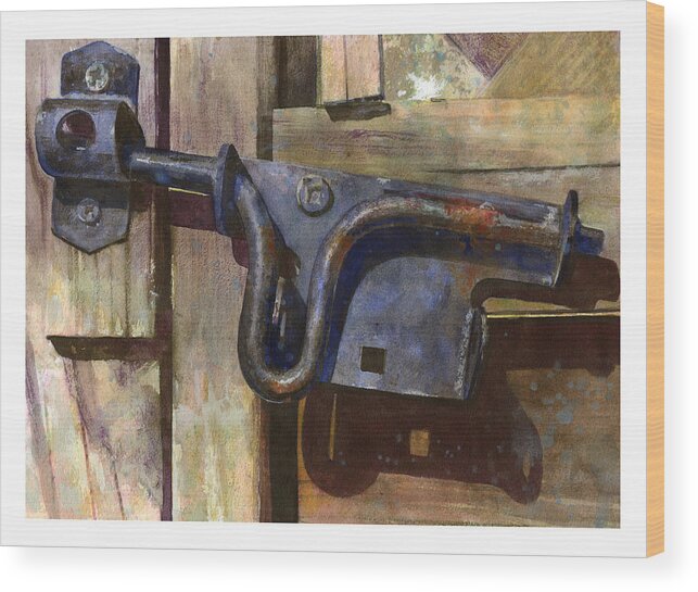 Latches Wood Print featuring the painting Latched by Andrew King
