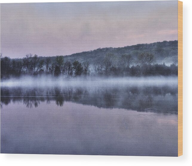 O�er The Misty Pond Wood Print featuring the photograph Over the Misty Pond by William Fields