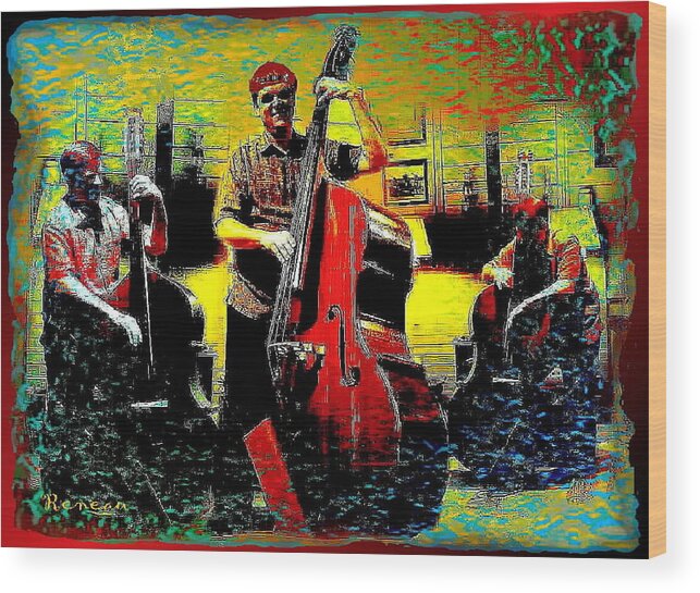 Bass Wood Print featuring the photograph Stand Up Bassman by A L Sadie Reneau