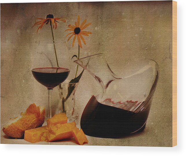 Wine Wood Print featuring the photograph These are a Few of My Favorite Things by Robin Webster