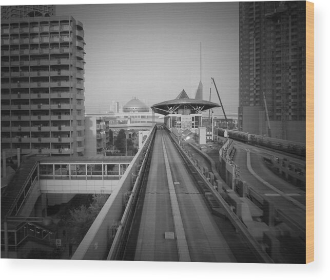  Wood Print featuring the photograph Tokyo Train Ride 1 by Naxart Studio