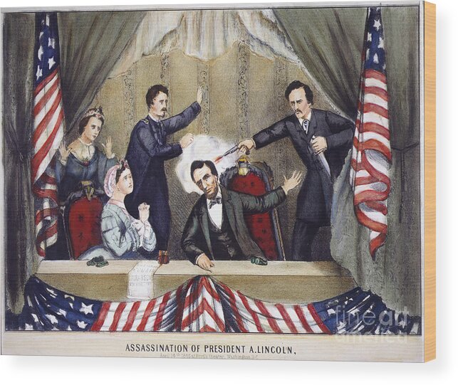 1865 Wood Print featuring the photograph Lincoln Assassination #1 by Granger