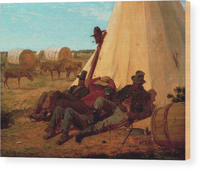 The Bright Side Wood Print featuring the painting The Bright Side #1 by Winslow Homer