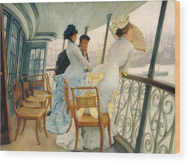 James Tissot Wood Print featuring the painting The Gallery of HMS Calcutta by James Tissot