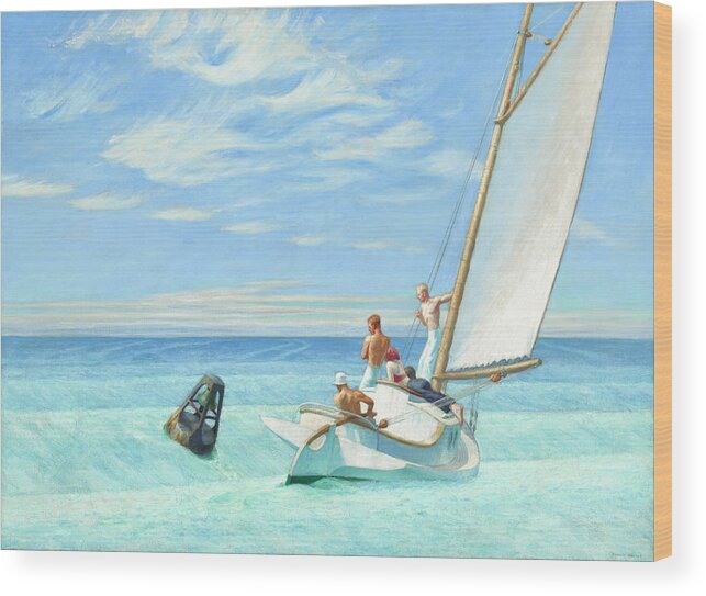 Hopper Wood Print featuring the painting Ground Swell #2 by Edward Hopper