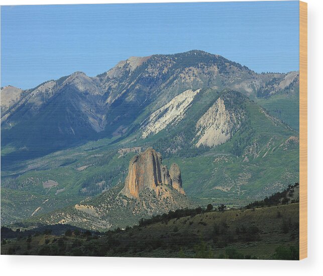 Needle Rock Wood Print featuring the photograph 2D10392-H Needle Rock 4 by Ed Cooper Photography