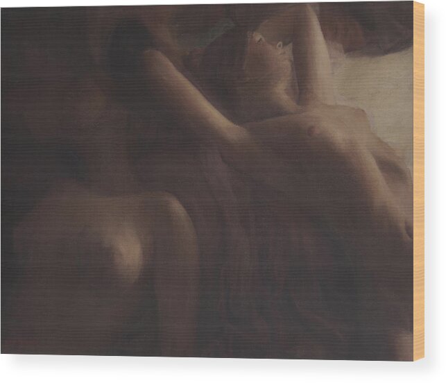 Nude Wood Print featuring the painting Summer Afternoon #3 by Masami Iida