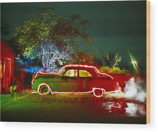 Anthony's Auto Wood Print featuring the photograph Anthonys Auto by Garry Gay