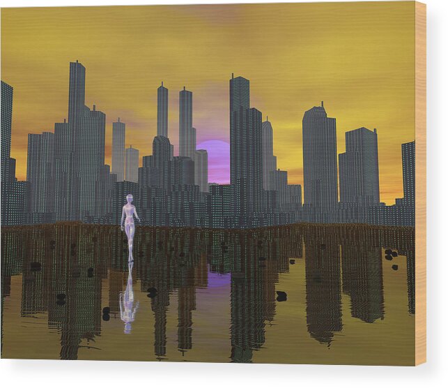 City Wood Print featuring the photograph Assassin by Mark Blauhoefer