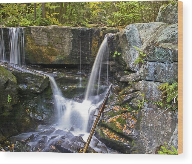 Waterfall Wood Print featuring the photograph Autumn waterfall by Albert Seger