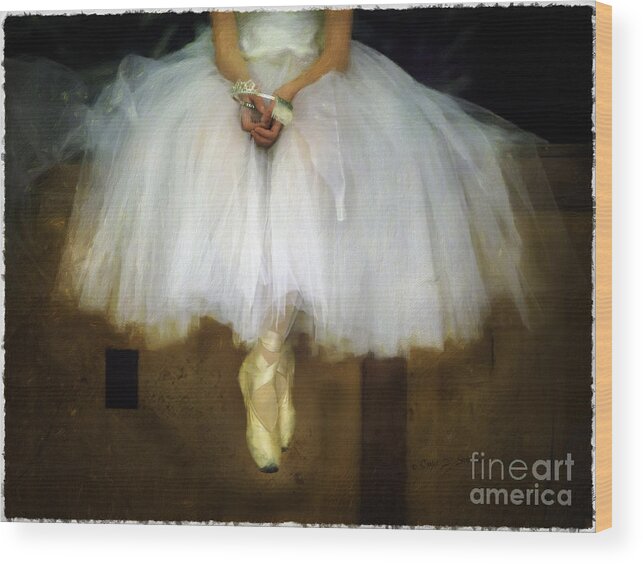 Ballerina Wood Print featuring the photograph Ballerina Repose by Craig J Satterlee