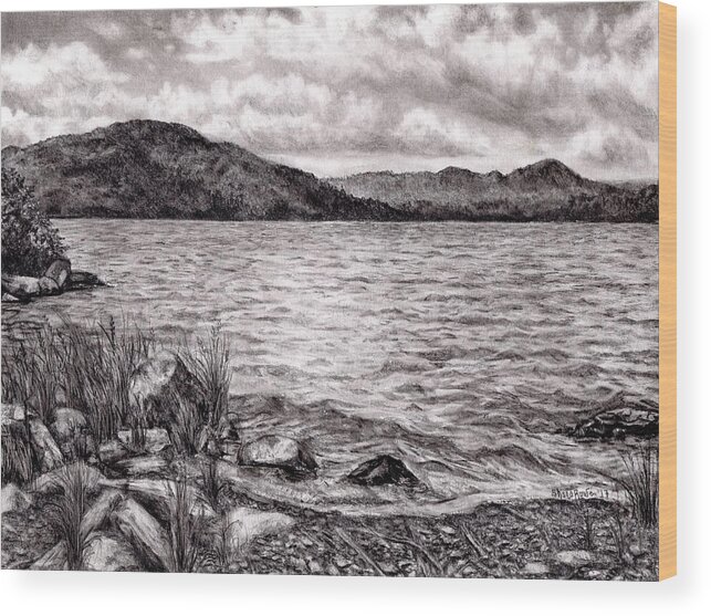 Lake Wood Print featuring the drawing Big Wood Lake by Shana Rowe Jackson