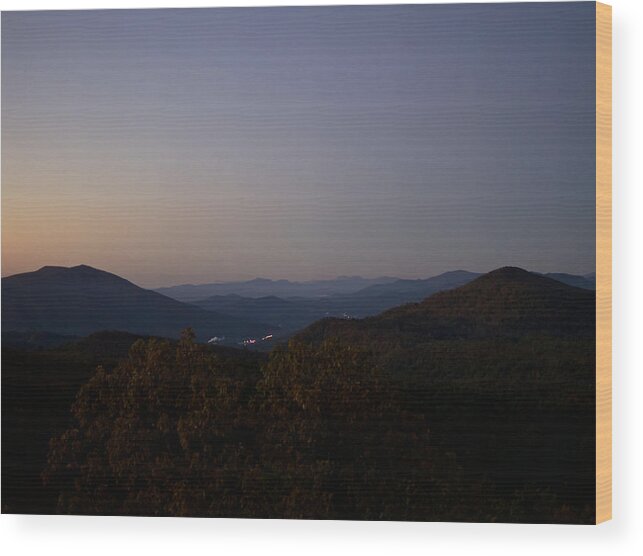 Mountains Wood Print featuring the photograph Blue Ridge Dawn by Lara Morrison