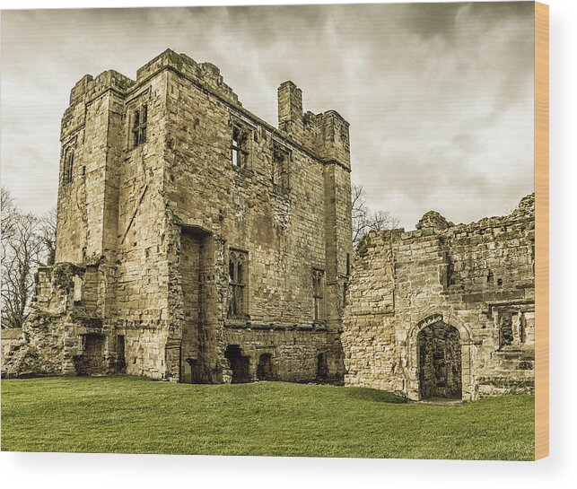 Landscape Wood Print featuring the photograph Castle of Ashby by Nick Bywater