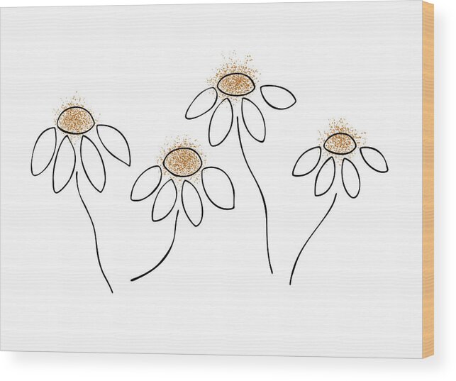 Frank Tschakert Wood Print featuring the painting Chamomile by Frank Tschakert