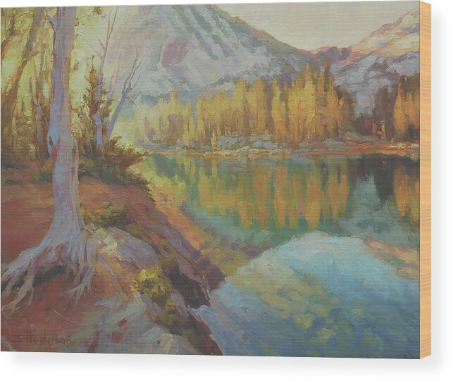 Mountain Wood Print featuring the painting Clearwater Revival by Steve Henderson