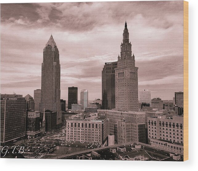 Cleveland Wood Print featuring the photograph Cleveland by Garrett Blum