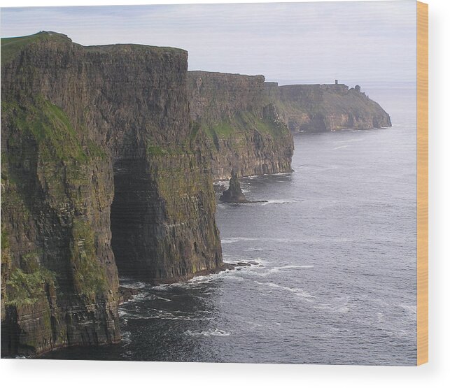 Ireland Wood Print featuring the photograph Cliffs of Moher Ireland by Jeanette Oberholtzer