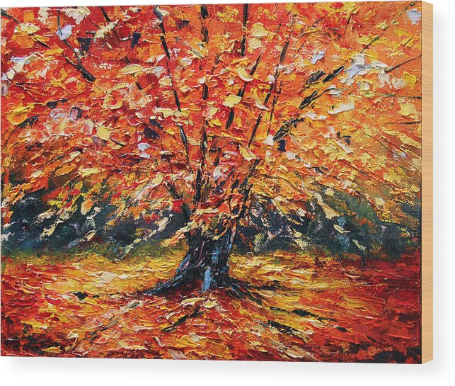 Autumn Wood Print featuring the painting Clothed With Splendor by Meaghan Troup