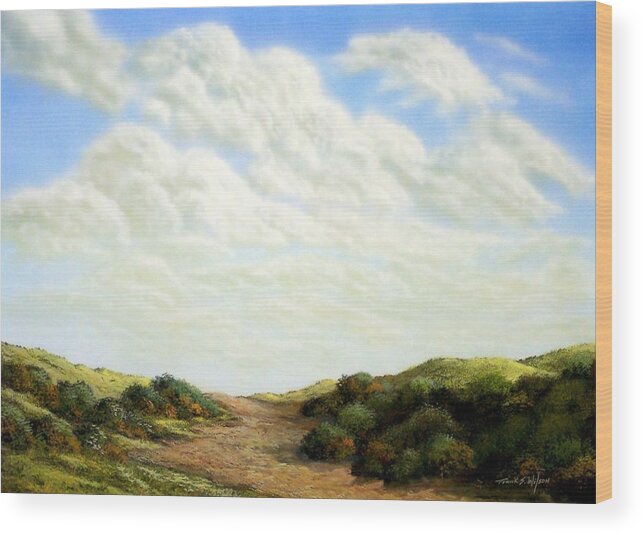 Landscape Wood Print featuring the painting Clouds Of Spring by Frank Wilson