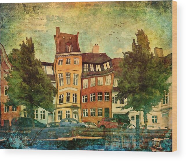 Copenhagen Wood Print featuring the digital art Copenhagen by Looking Glass Images