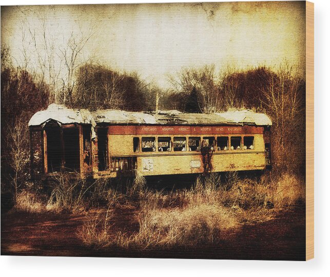 Train Wood Print featuring the photograph Discarded Train by Julie Hamilton