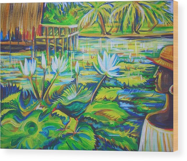 Tropics Wood Print featuring the painting Dominicana by Anna Duyunova