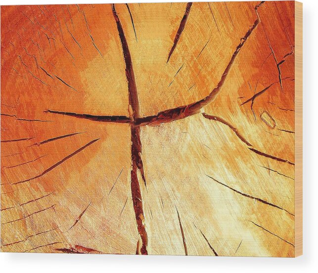 Jesus Wood Print featuring the digital art Dry wood is necessary for the fire to ardently burn. by Payet Emmanuel