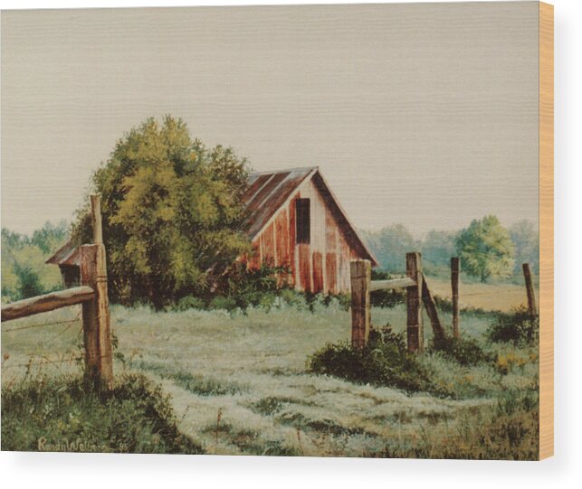 Barn Wood Print featuring the painting Early Morning in East Texas by Randy Welborn