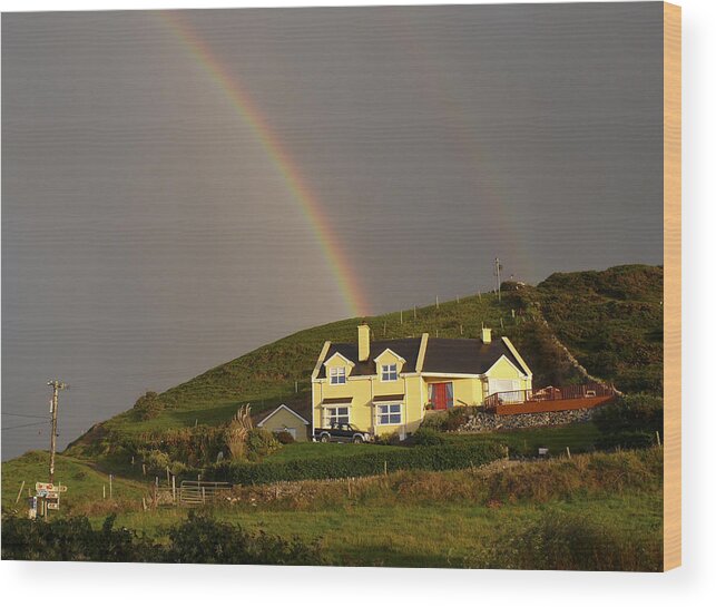 Travel Wood Print featuring the photograph End of the Rainbow by Mike McGlothlen