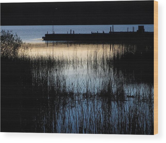 Lake Wood Print featuring the photograph Evening Glow by Mary Wolf