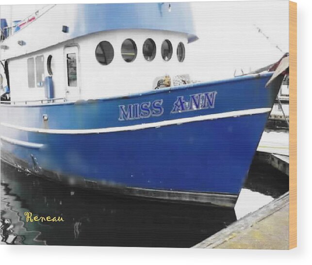 Boats Wood Print featuring the photograph F V Miss Ann by A L Sadie Reneau