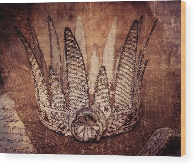 Crown Wood Print featuring the photograph Fairy Princess Crown by Cynthia Wolfe