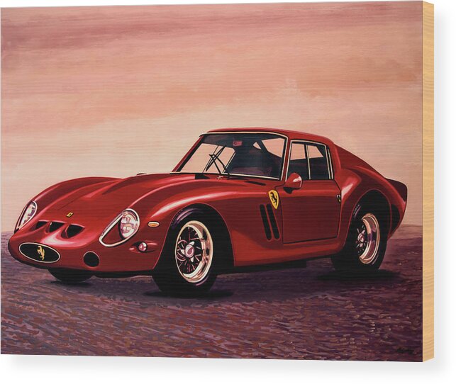 Ferrari 250 Gto Wood Print featuring the painting Ferrari 250 GTO 1962 Painting by Paul Meijering