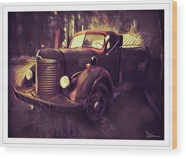 Fire Engine Wood Print featuring the photograph Fire In The Forest by Peggy Dietz