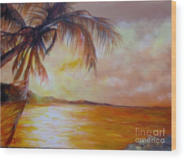 Caribbean Wood Print featuring the painting Getaway by Saundra Johnson