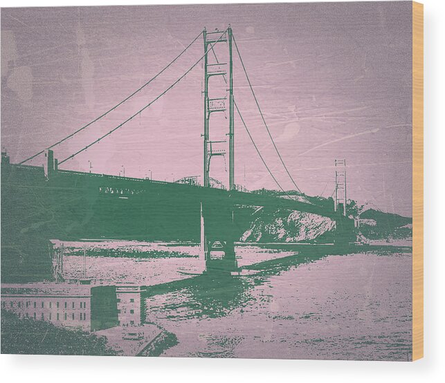  Wood Print featuring the photograph Golden gate Bridge by Naxart Studio