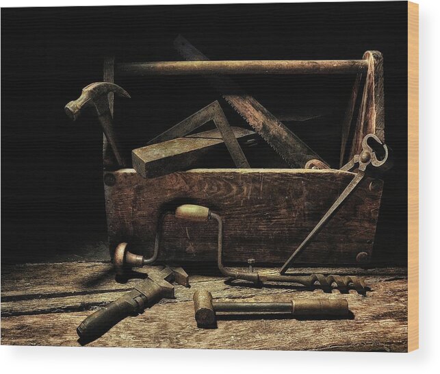 Tools Wood Print featuring the photograph Granddad's Tools by Mark Fuller