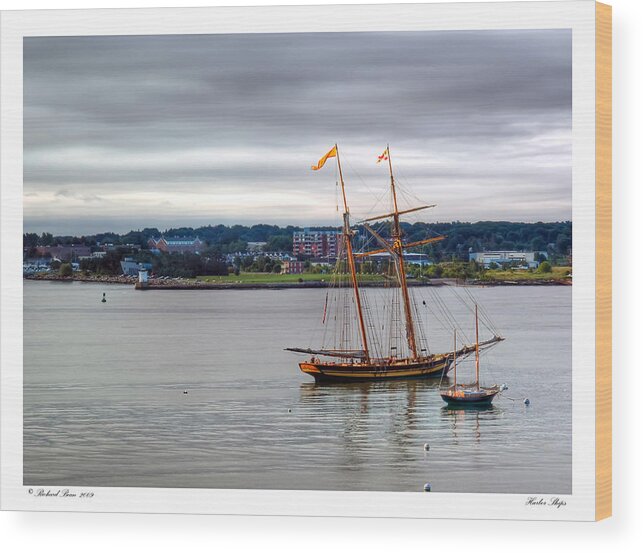 Boats Wood Print featuring the photograph Harbor Ships by Richard Bean
