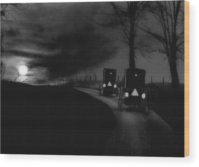Amish Wood Print featuring the photograph Headin Home by William Griffin