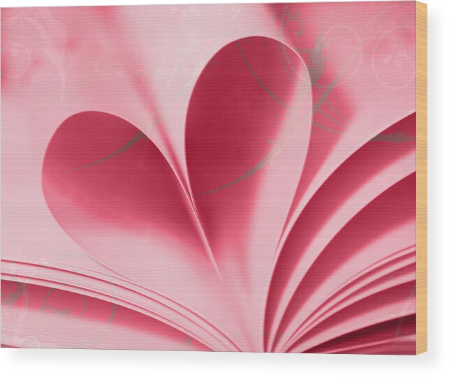 Valentine Wood Print featuring the photograph Heart A Flutter by Rebecca Cozart