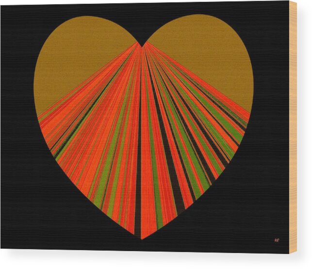 Heart Wood Print featuring the digital art Heartline 5 by Will Borden